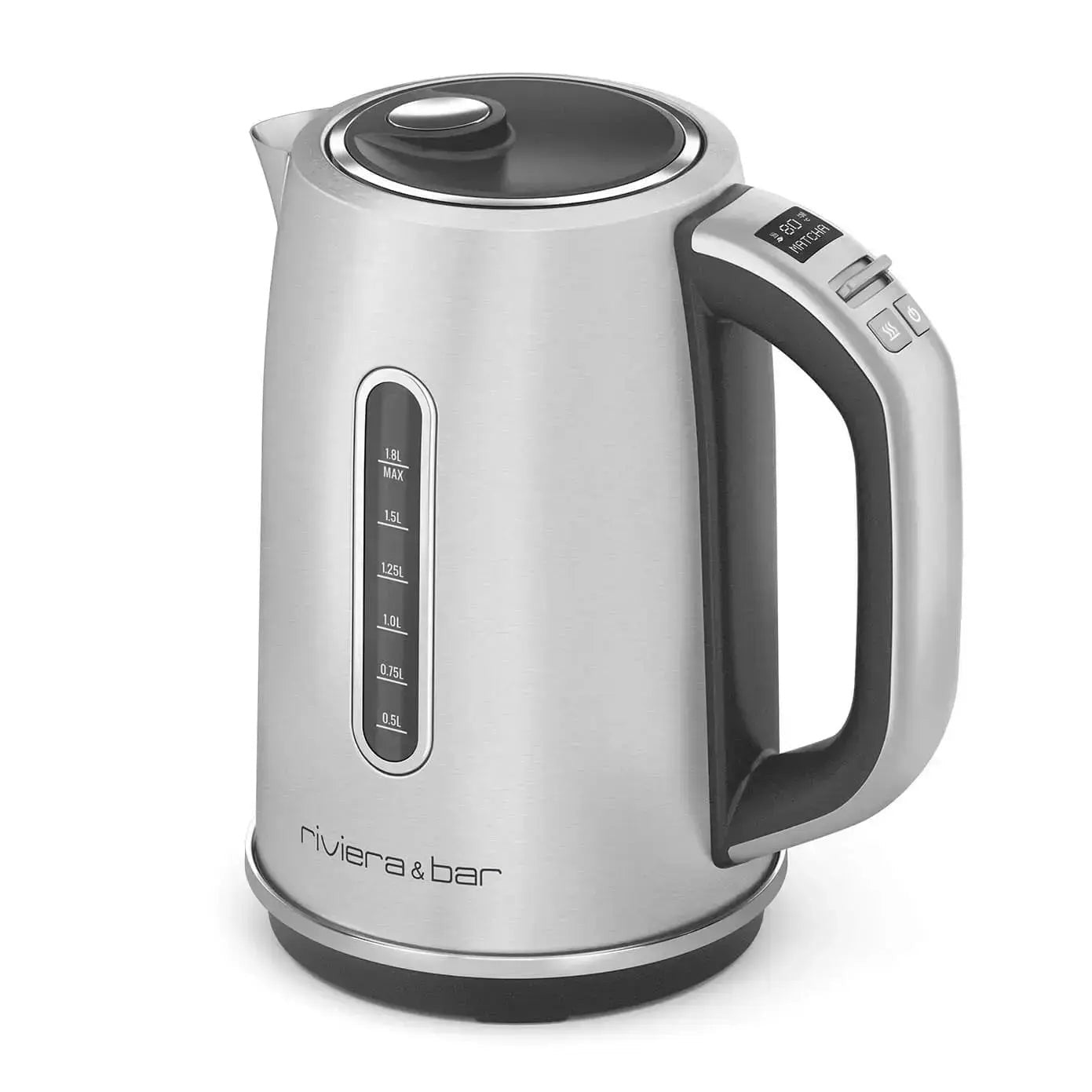 Roestvrijstalen elektrische waterkoker.