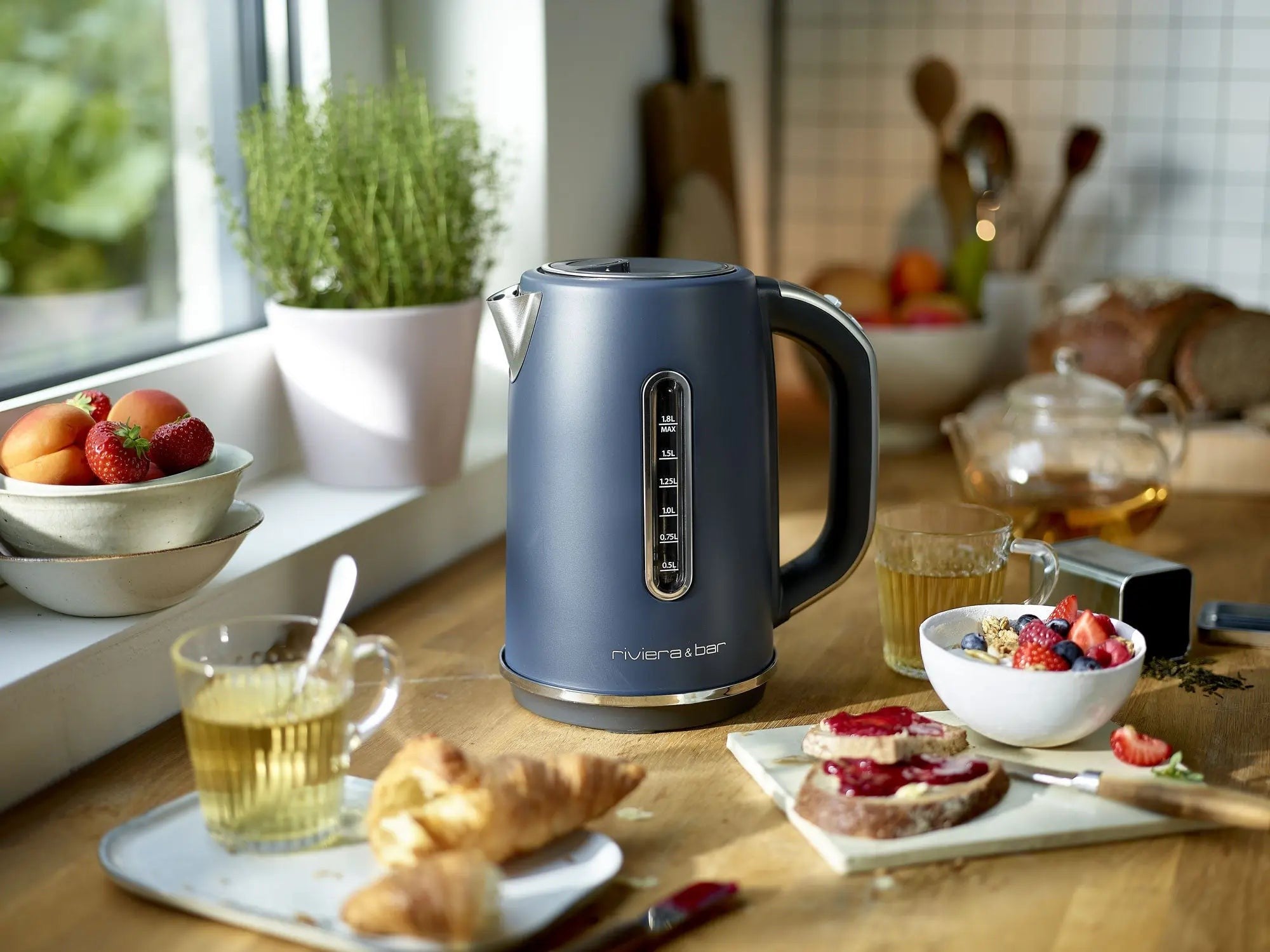 Waterkoker Aria - 1.8 L - Blauw riviera&bar