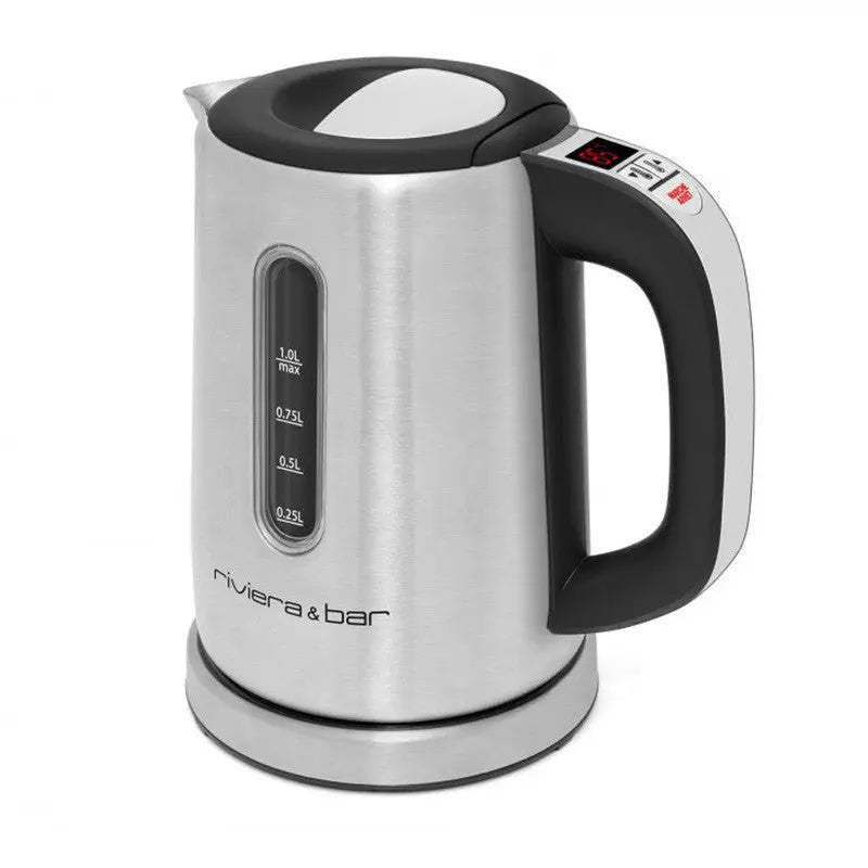 Roestvrijstalen elektrische waterkoker.