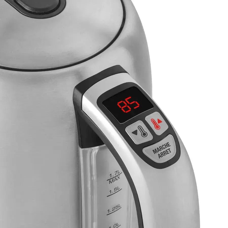 Elektrische waterkoker met digitaal scherm.
