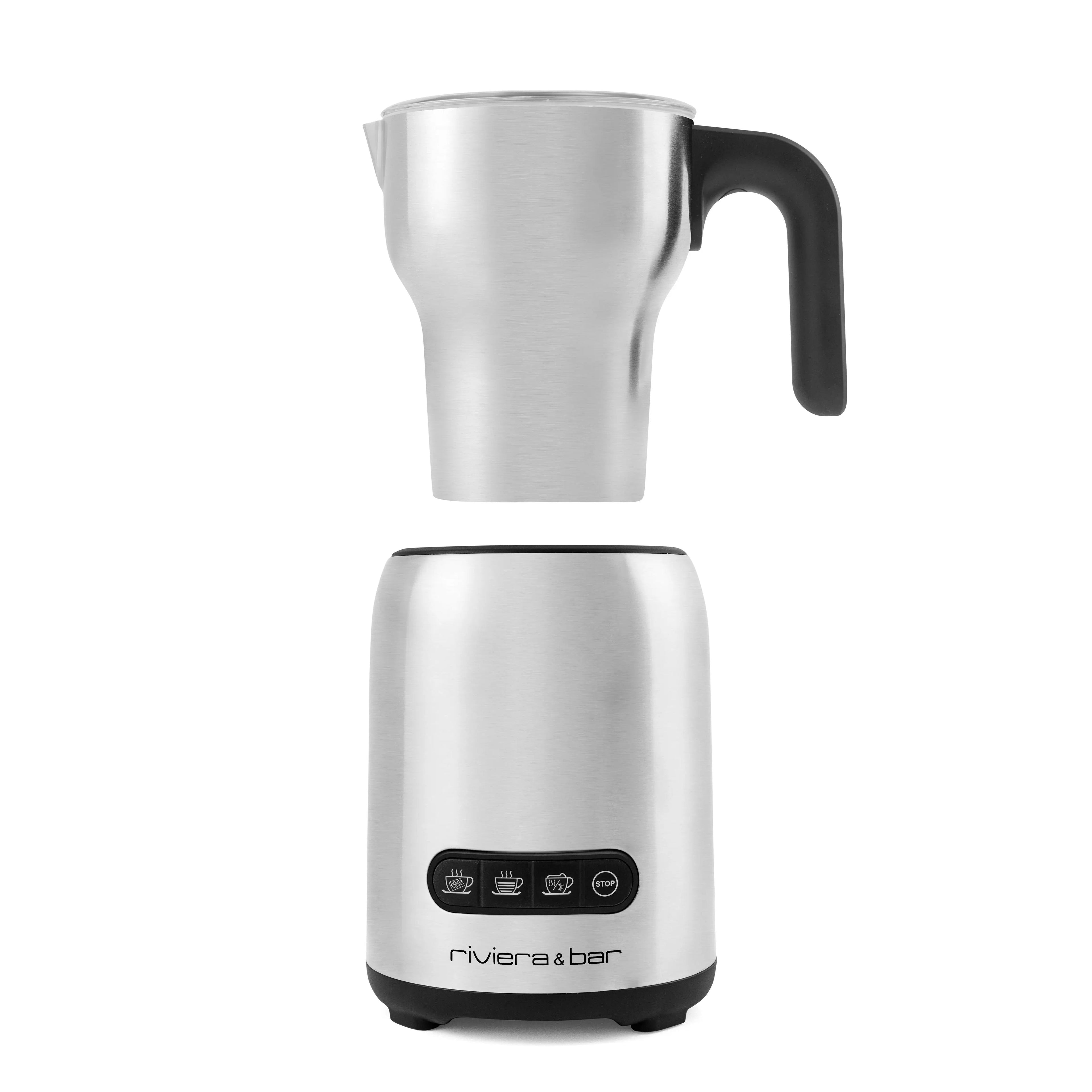 Roestvrijstalen elektrische melkopschuimer.