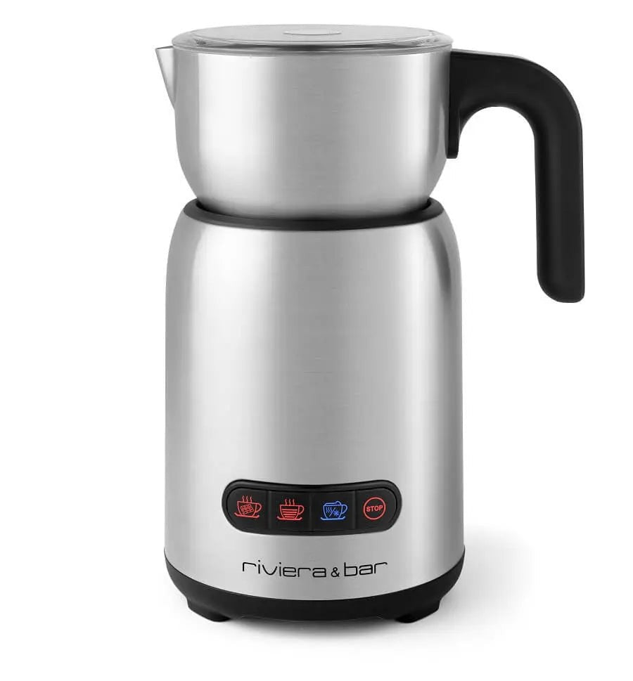 Zilveren melkopschuimer Riviera & Bar.