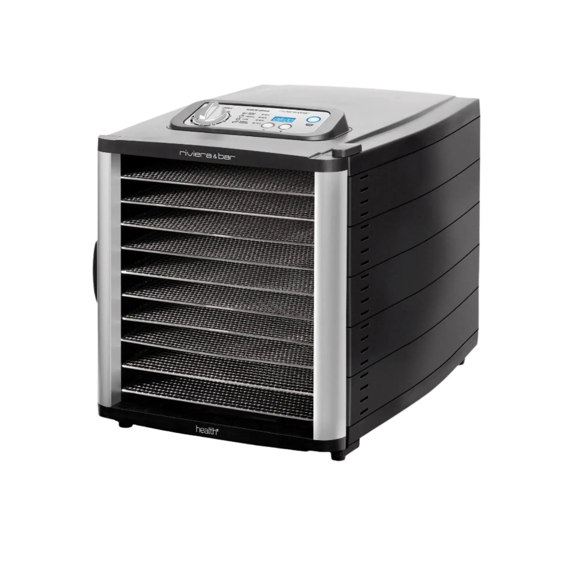 Zwart met zilveren voedseldroger.