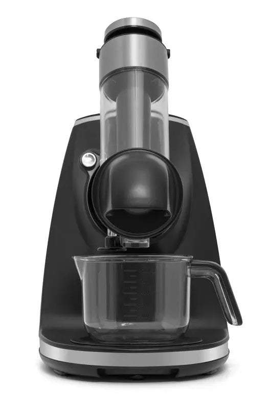 Zwarte en transparante sapcentrifuge.