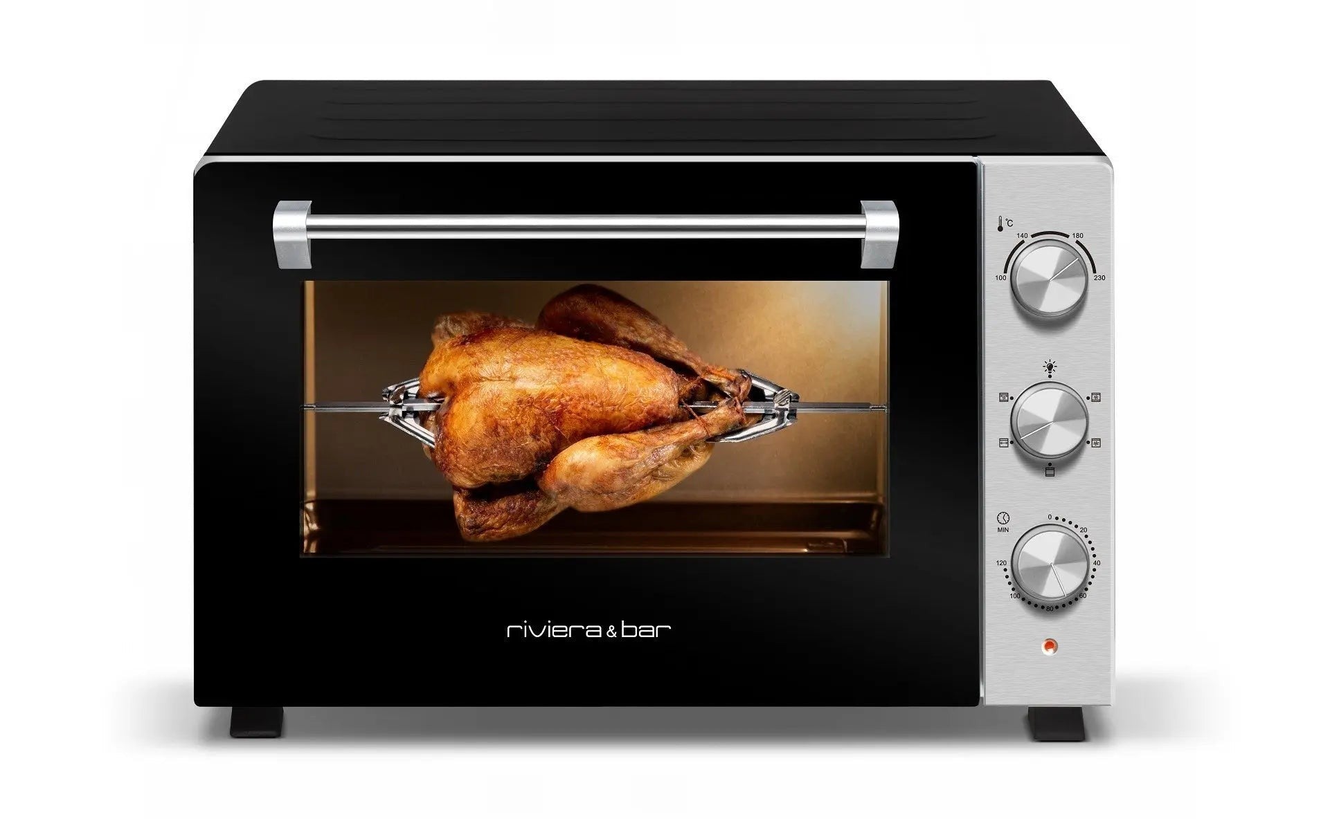 Braadoven Riviera & Bar in zwart en zilver.