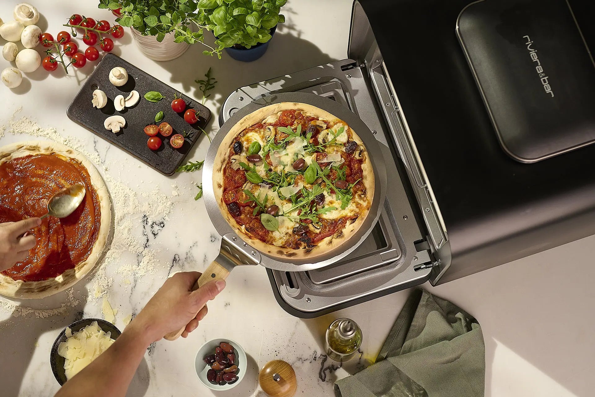 Elektrische pizzaoven 400 graden