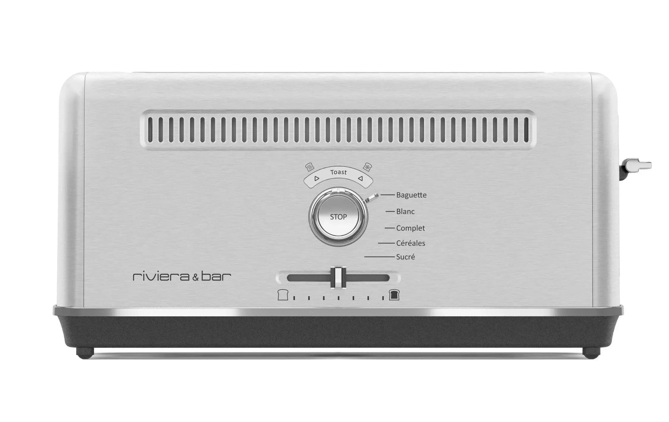 Broodrooster Riviera & Bar in zilver en zwart.