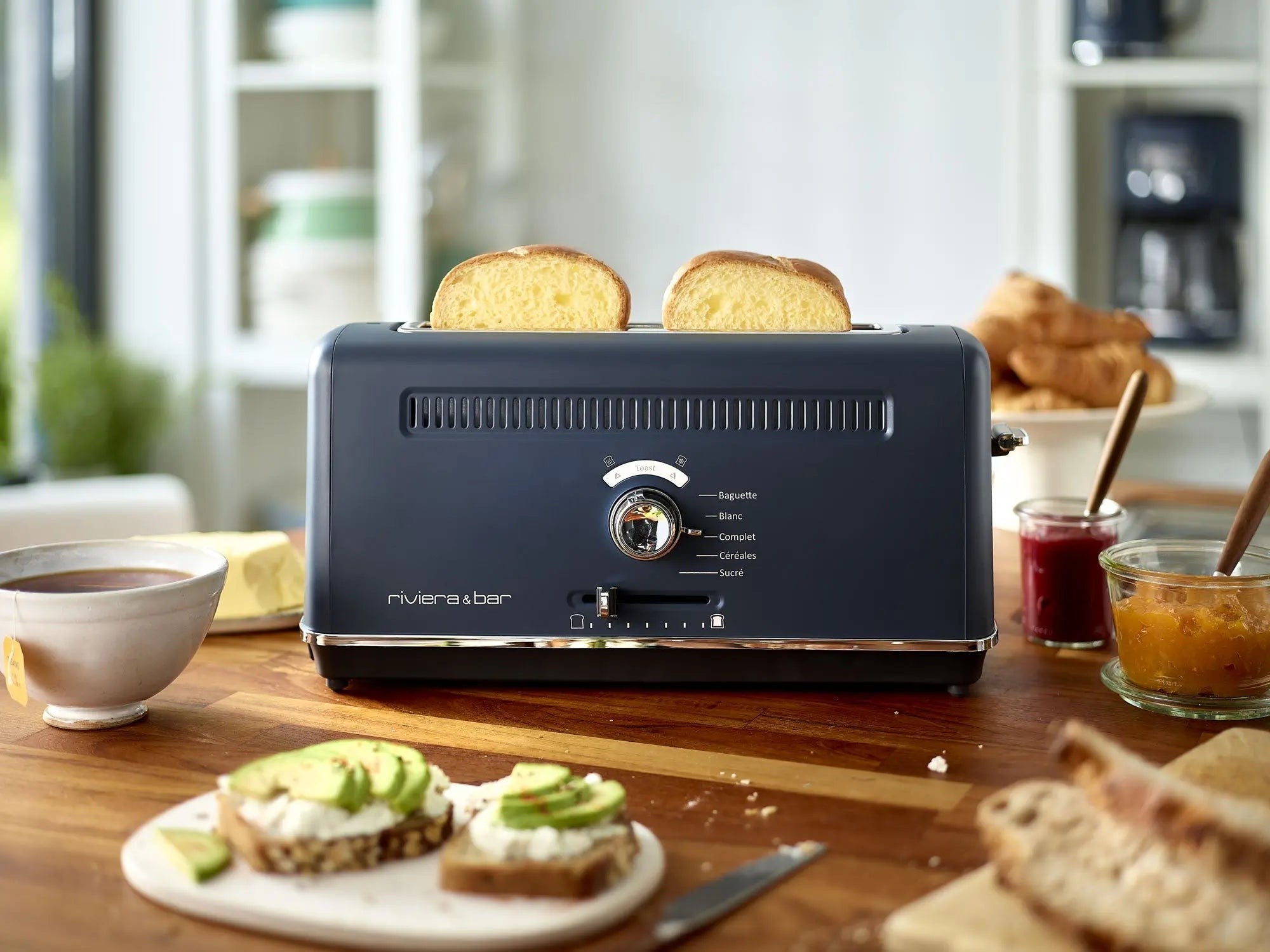 Broodrooster Expert extra lange sleuf - Blauw riviera&bar