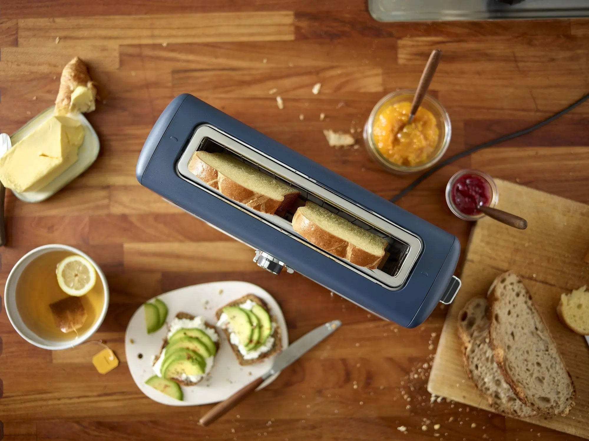 Broodrooster Expert extra lange sleuf - Blauw riviera&bar