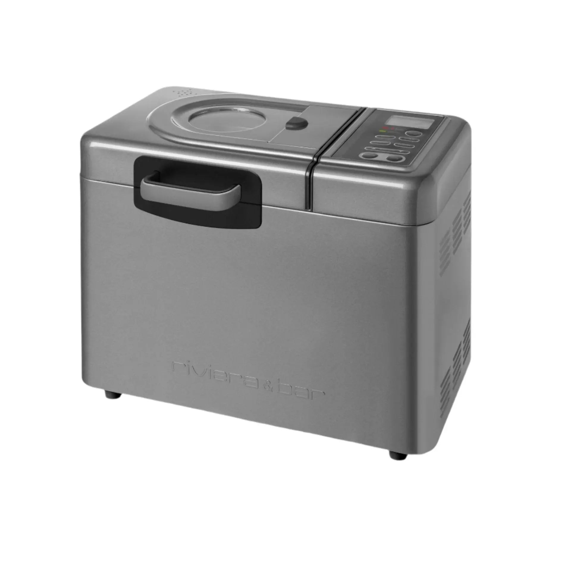 Zilveren broodbakmachine.