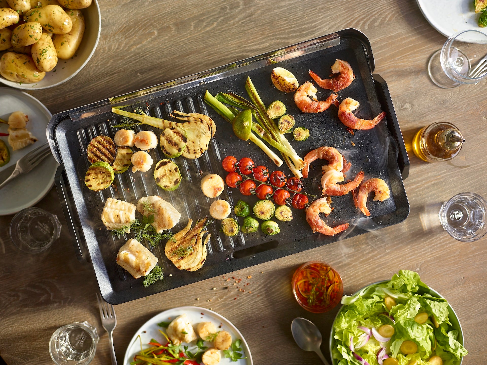 Plancha Grill Power Zone & Serve