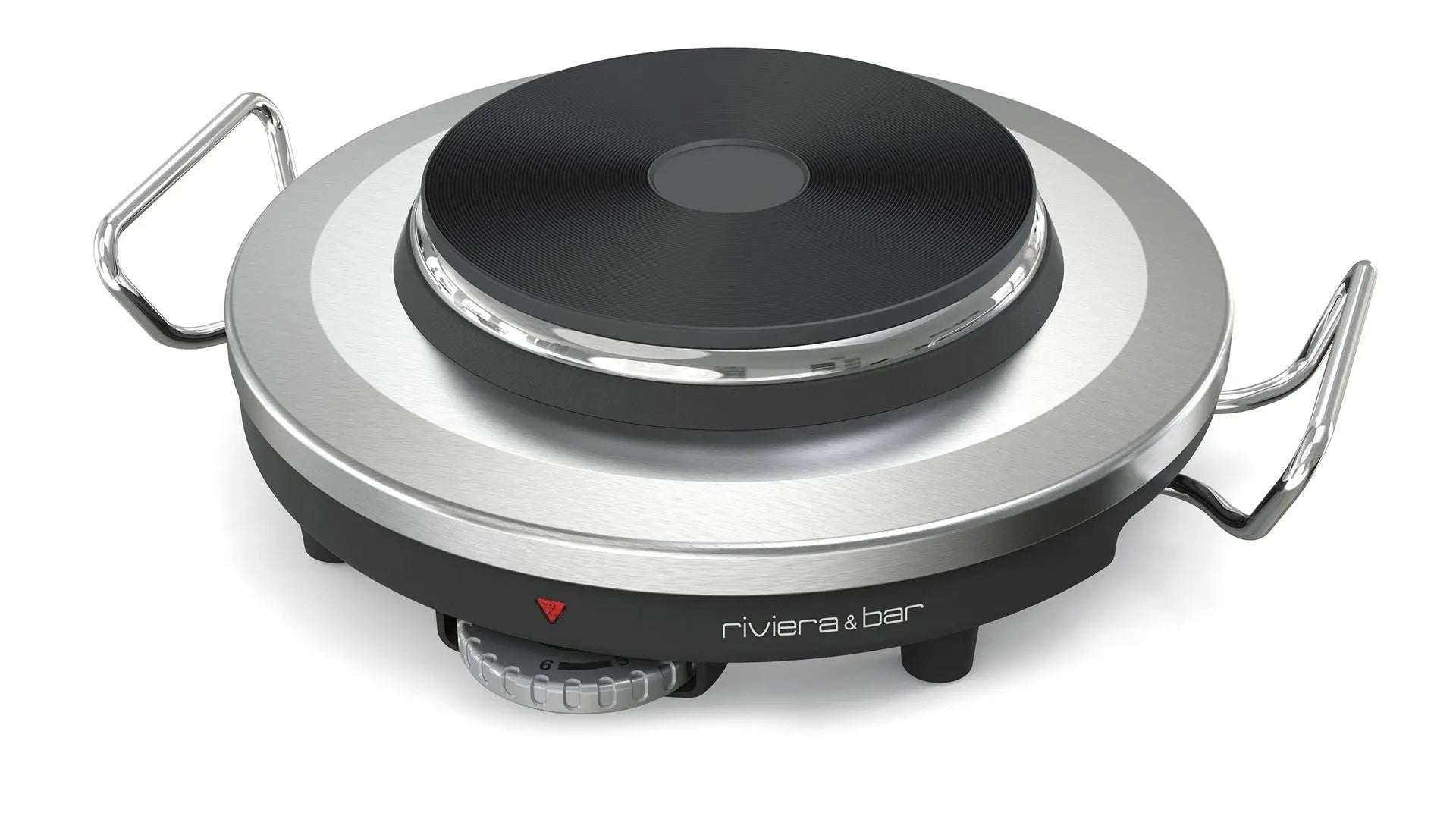 Elektrische verwarmingsplaat Riviera & Bar, zwart en zilver.