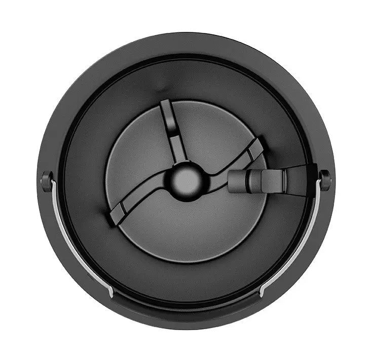 Zwarte ronde ventilator.