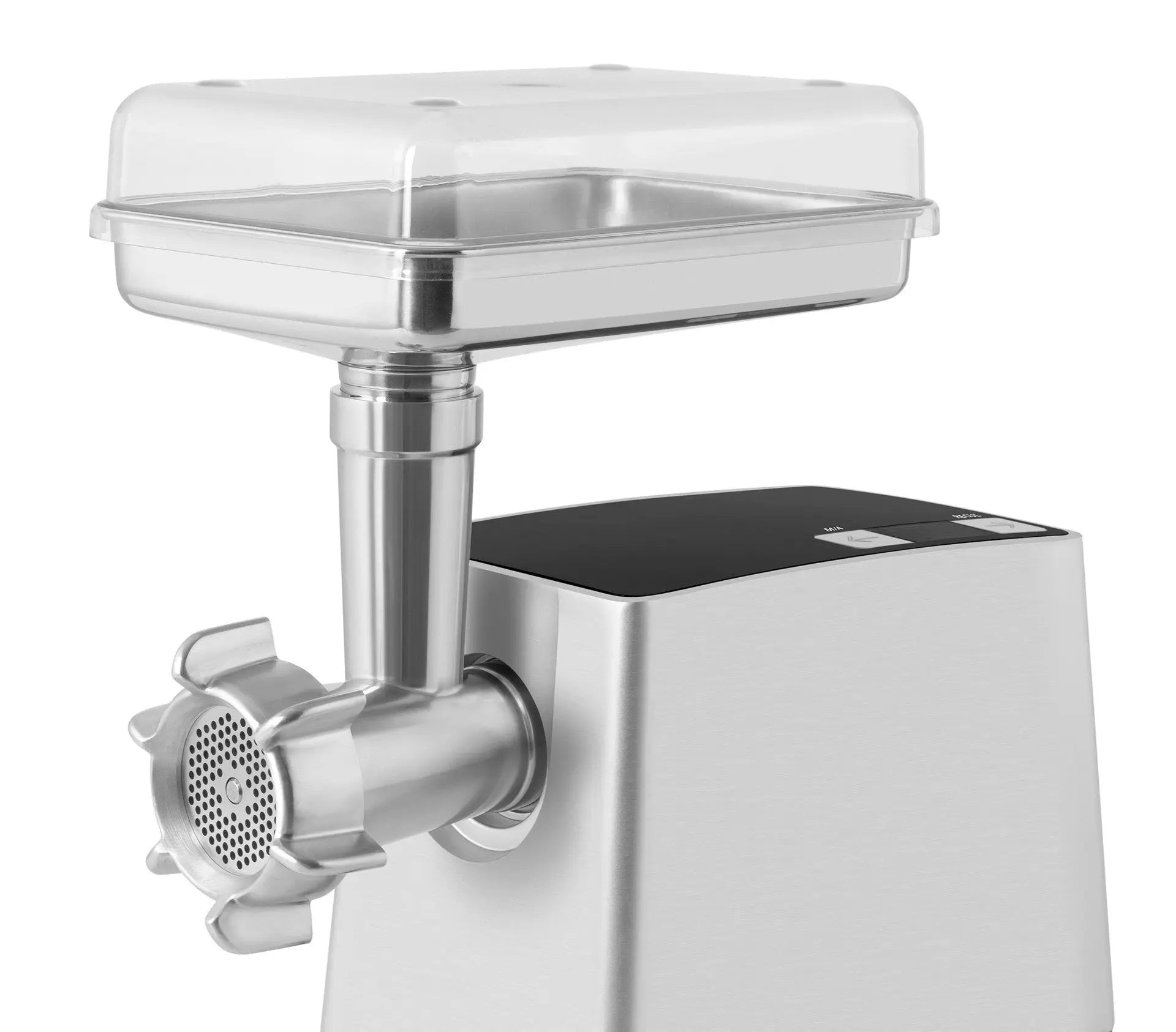 Metalen elektrische vleesmolen.